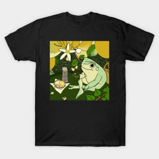 Just Another Frog Picnicing with Hot Coffee Lofi Hiphop Chilling in the Nature T-Shirt